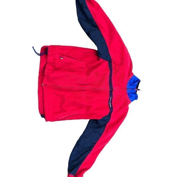 TOMMY Hilfiger Sherpa Fleece Jacket XL Red/Navy Blue - Picture 7 of 10